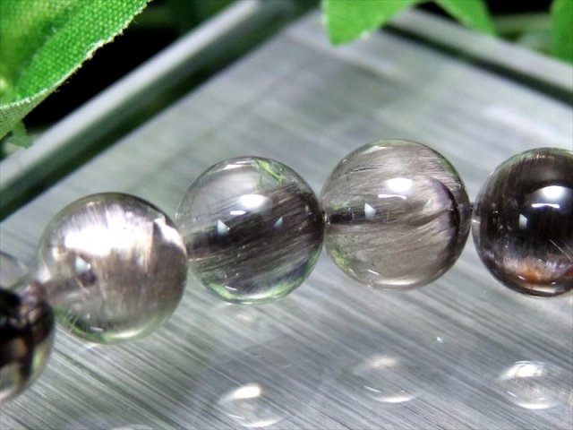 王道プラチナルチル 5A級 プラチナルチルクォーツ ブレスレット 9mm