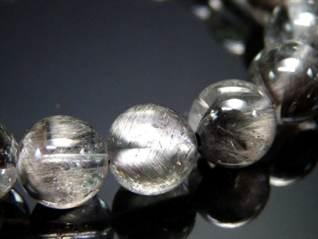 王道プラチナルチル 5A級 プラチナルチルクォーツ ブレスレット 9mm