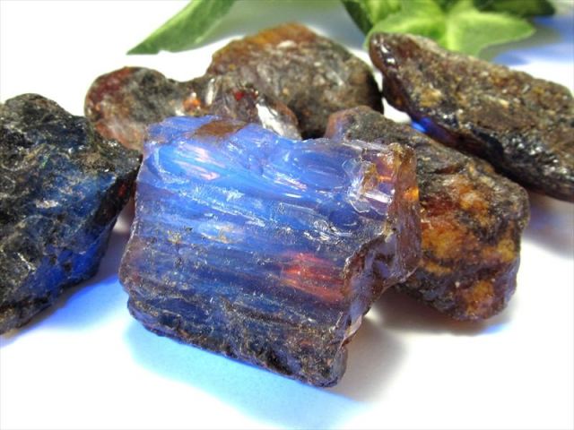 お得なセット売り ブルーアンバー 原石 50gセット 一袋約8-10個入り