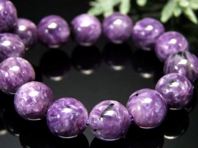 4A+ 濃厚発色 チャロアイト チャロ石 ブレスレット 8.5mm-9mm×22珠 妖艶マーブル 鮮やかパープル 人徳を高める 一点もの ロシア産