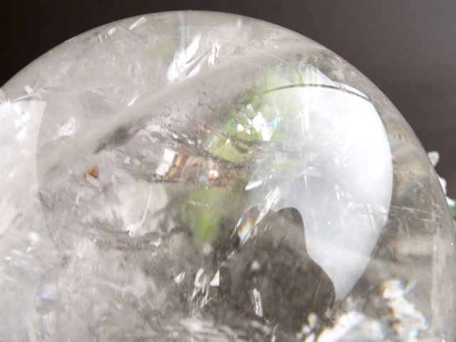 全てを超える特大レインボー 巨大水晶丸玉 天然虹入り水晶 クリスタル