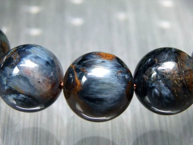希少 4A ブルーピーターサイト ブレスレット 12.5mm-13mm×16珠 極上