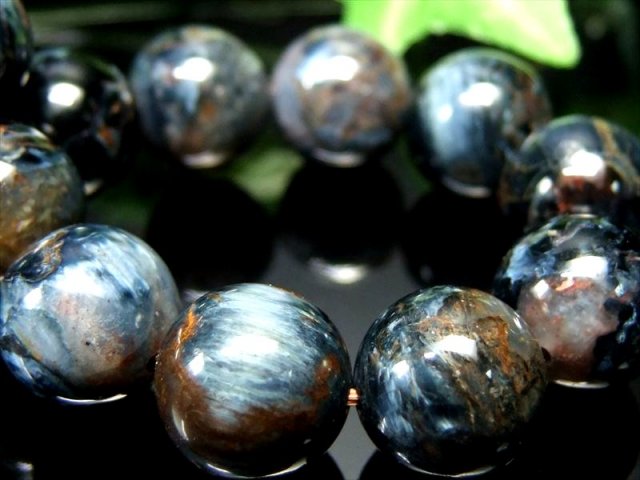 希少 4A ブルーピーターサイト ブレスレット 12.5mm-13mm×16珠 極上