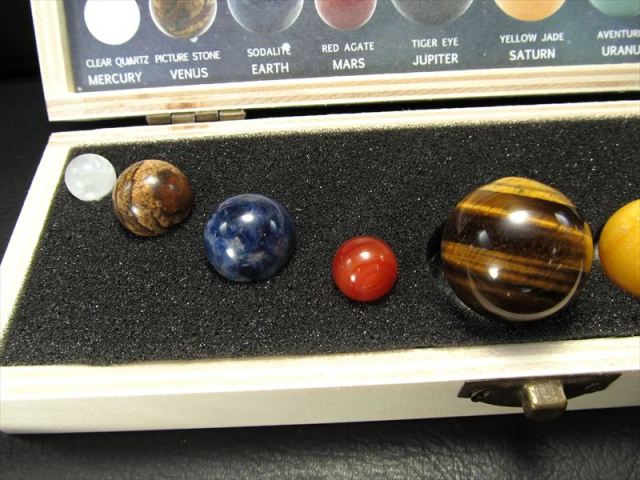 水の惑星P-9 太陽系の9つの惑星 ギフトボックス付 天然宝石 丸玉 セット 宇宙