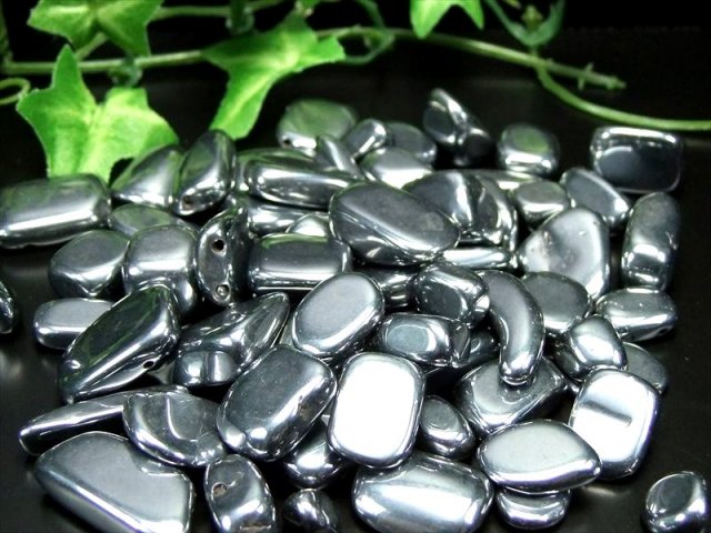 アウトレット テラヘルツ鉱石 さざれ石 100g 約7mm-31mm 穴開き つるん