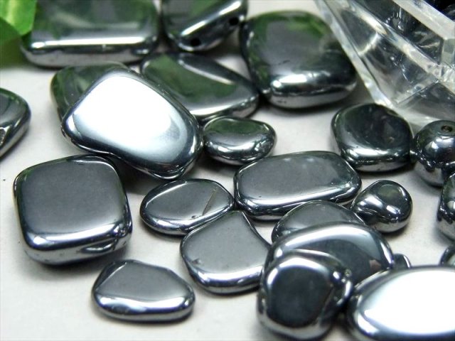 アウトレット テラヘルツ鉱石 さざれ石 100g 約7mm-31mm 穴開き つるん