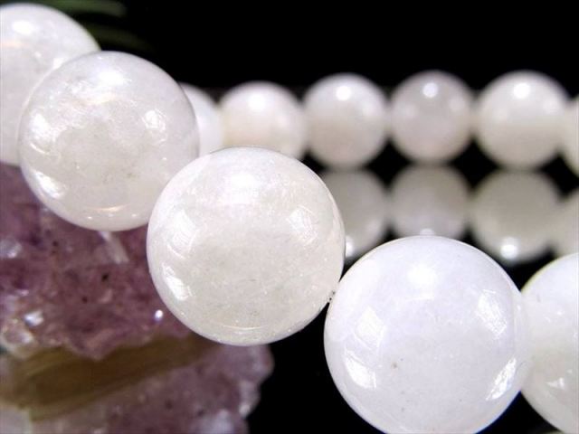 店頭展示中 鑑別書付属 ホワイトダンビュライト ブレスレット 11.5mm