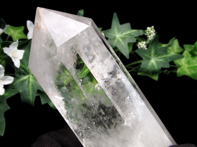 天然水晶 ポイント 六角柱 高さ 113mm 重さ 286g 極上超透明 浄化
