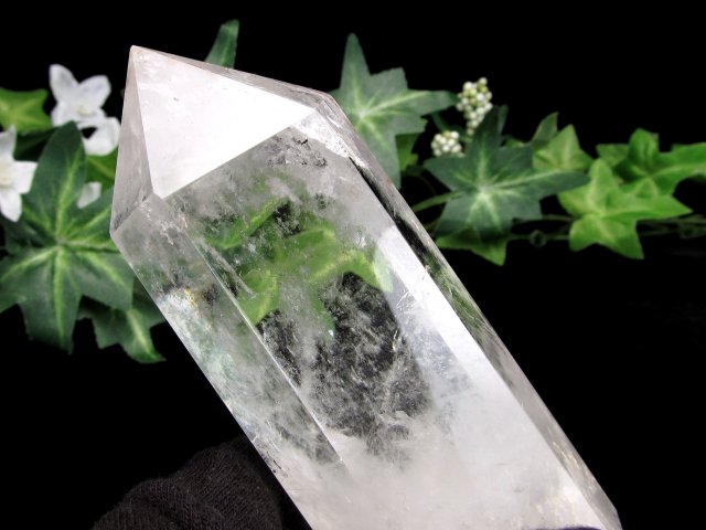 天然水晶 ポイント 六角柱 高さ 113mm 重さ 286g 極上超透明 浄化