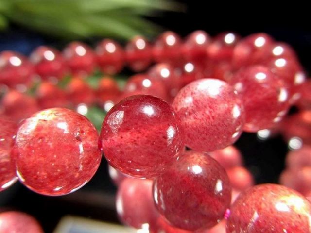 ディープカラー 3A ピンクエピドート・シスト ブレスレット 7.5mm-8mm×25珠前後 艶感&発色良好 ジューシーピンク たっぷりインクルージョン 幸福感を得る石