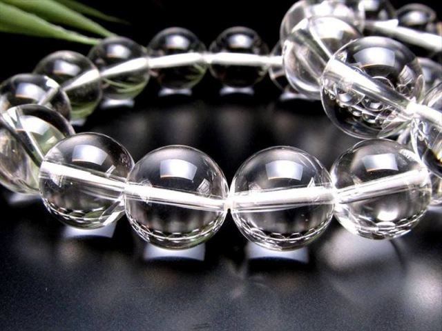 大珠 5A 天然水晶 天然クォーツ ブレスレット 約16mm-16.5mm×13珠前後
