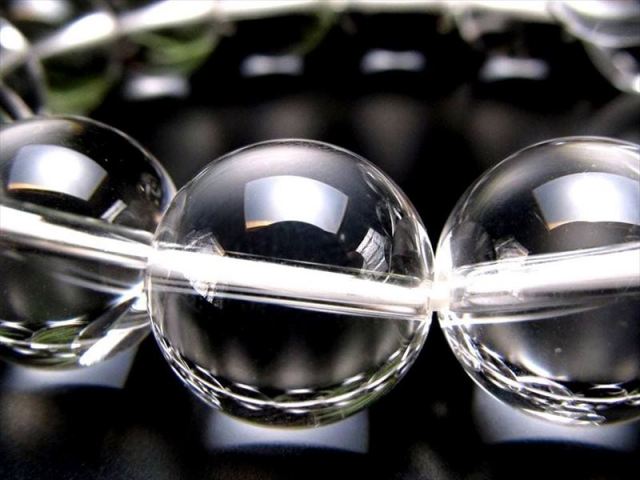大珠 5A 天然水晶 天然クォーツ ブレスレット 約16mm-16.5mm×13珠前後