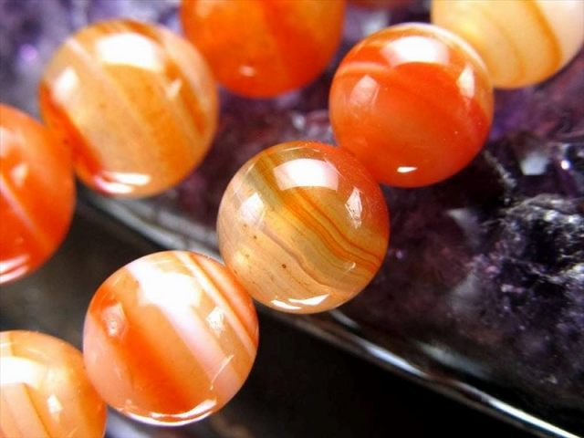 激安宣言 約14mm珠 サードオニキス 一連 約37-39cm 極上 天然石 ビーズ