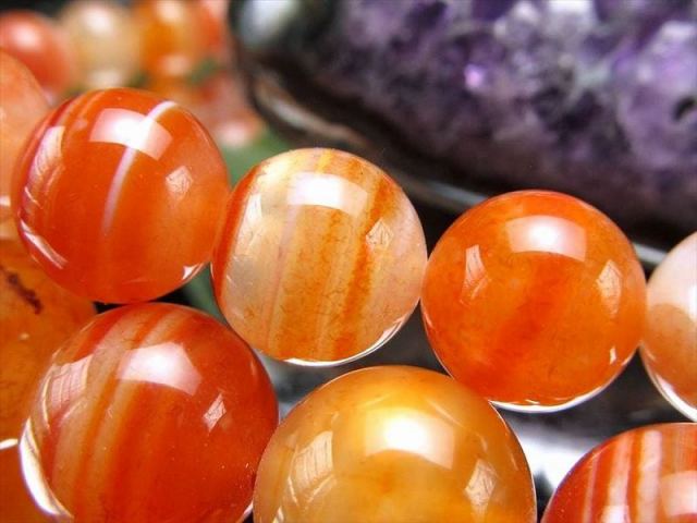 激安宣言 約14mm珠 サードオニキス 一連 約37-39cm 極上 天然石 ビーズ