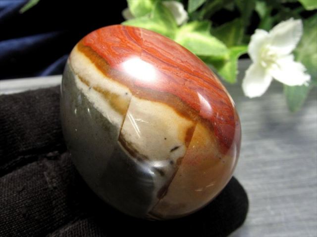 唯一無二の模様 ポリクロームジャスパー エッグ 卵型 置物 1個売り 重