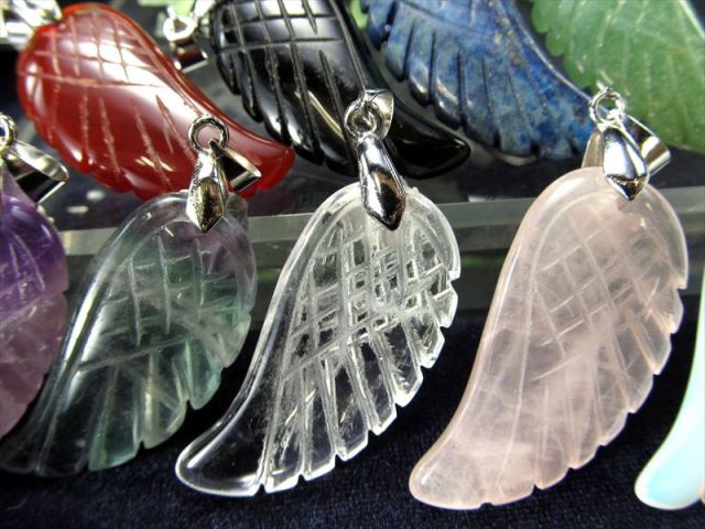 選べる9種 エンジェルフェザー 天然石 ペンダントトップ 1個売り 石サイズ縦約35mm-37mm前後 カーネリアン アメジスト ラピスラズリ オニキス アベンチュリン