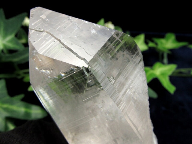 ギャランティーカード付 ガネーシュヒマール産 水晶 原石 最大幅約93mm 重量約195g 神に最も近い場所で採掘される特別な水晶 ネパール・ガネーシュヒマール産