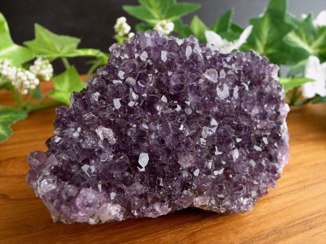 これぞ花咲き フラワーアメジスト クラスター 最大幅約84mm 重さ218g 美結晶 愛の守護石 紫水晶 天然石 1点物 ブラジル産