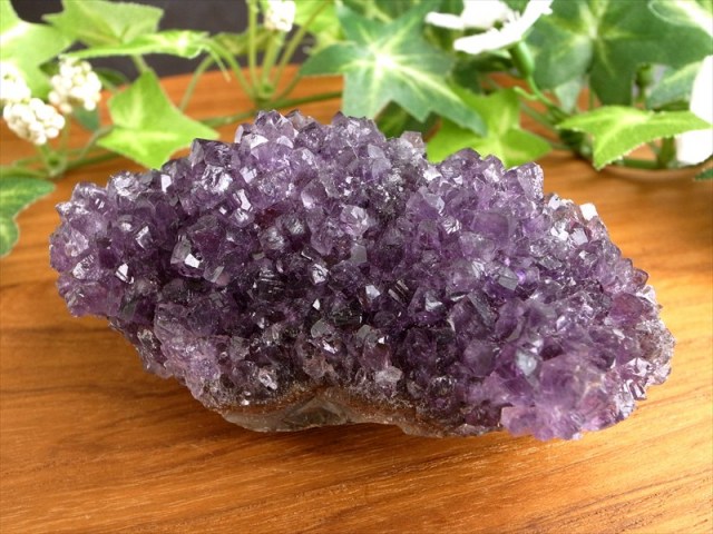 これぞ花咲き フラワーアメジスト クラスター 最大幅約89mm 重さ165g 美結晶 愛の守護石 紫水晶 天然石 1点物 ブラジル産
