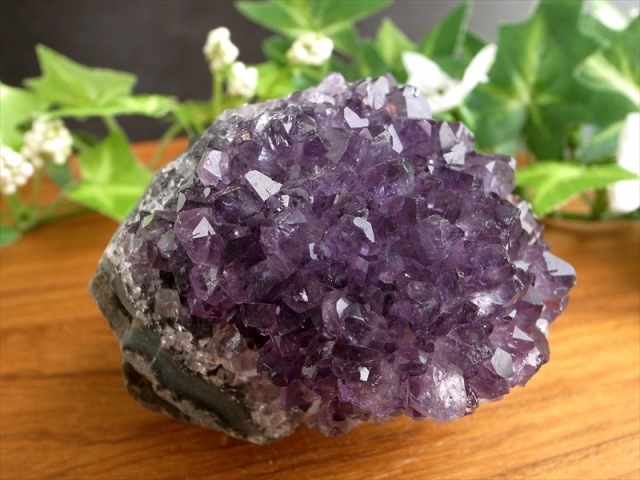 これぞ花咲き フラワーアメジスト クラスター 最大幅約61mm 重さ175g 美結晶 愛の守護石 紫水晶 天然石 1点物 ブラジル産
