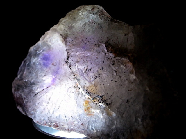 幻のメロディストーン エスピリット・サント産 スーパーセブン 結晶原石 最大幅61mm 重さ48.6g キラキラインクルージョン 最強のパワーストーン