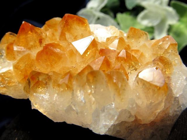 1個売り ブランデーカラー シトリン クラスター 原石 重さ 70g-90g