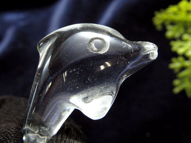天然水晶 ドルフィン 彫刻置物 縦約3cm 横約1cm 1個売り 幸運を