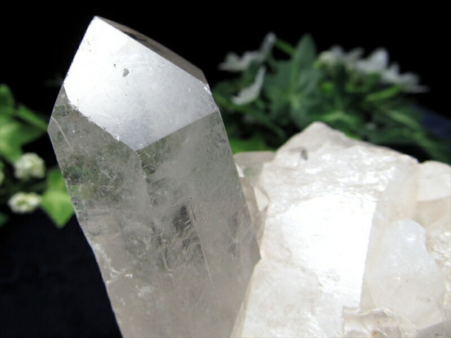 高品質 トマス産 水晶 クラスター 最大幅約90mm 重さ537g 最高級 浄化