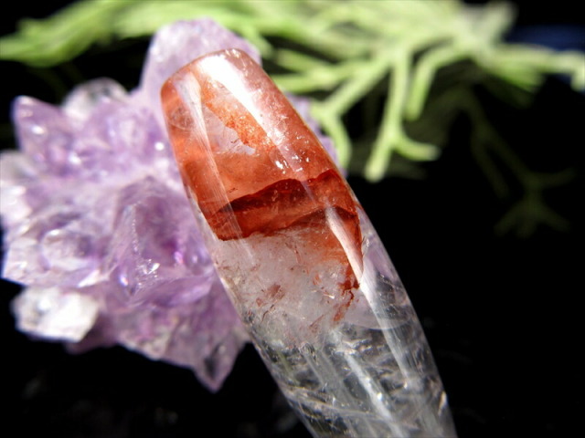 3Aグレード マニカランクォーツ 天珠型 ビーズ 石サイズ：長さ約30mm 地球最後の秘境ヒマラヤより直送 希少なマニカラン産水晶原石削り出し