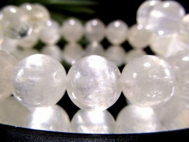 天然フェルドスパー オーソクレース ブレスレット 8.5mm-9mm×22珠前後