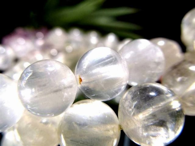 天然フェルドスパー オーソクレース ブレスレット 9.5mm-10mm×20珠前後