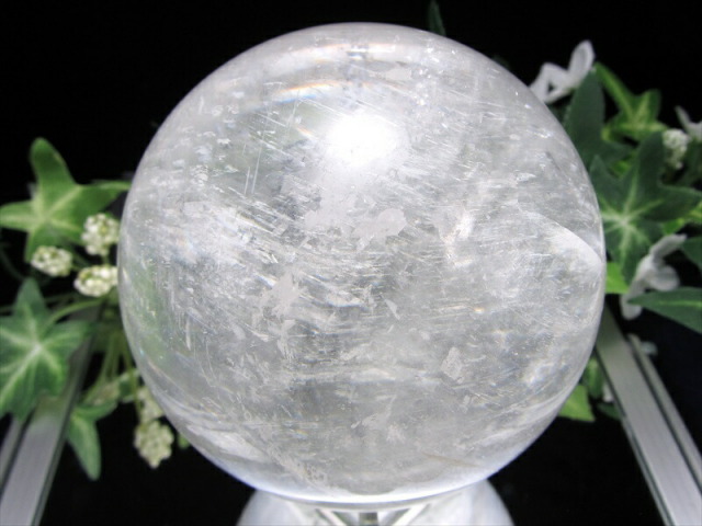 4A ホワイトカルサイト 丸玉 直径85mm 重さ900g エネルギーの増幅と強力な浄化の石 神秘的な美しさ 方解石 ブラジル産