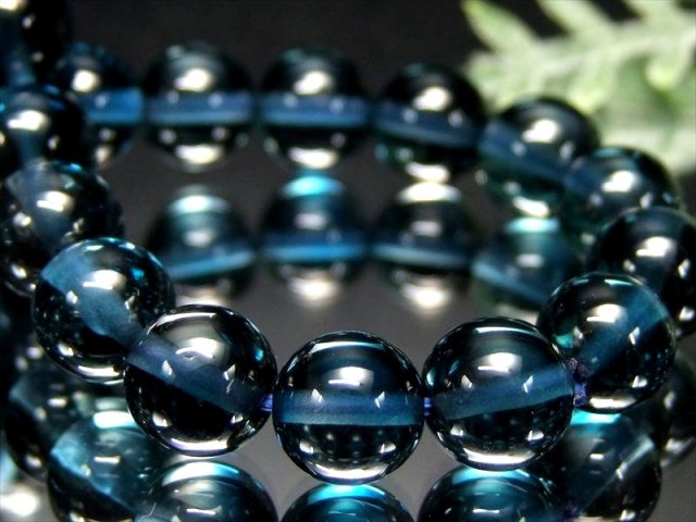 店頭展示中 過去最高品質 S級 宝石質 ロンドンブルートパーズ ブレスレット 8mm-8.5mm×25珠 11月の誕生石 明るい希望をもたらす石 1点もの ブラジル産 itk