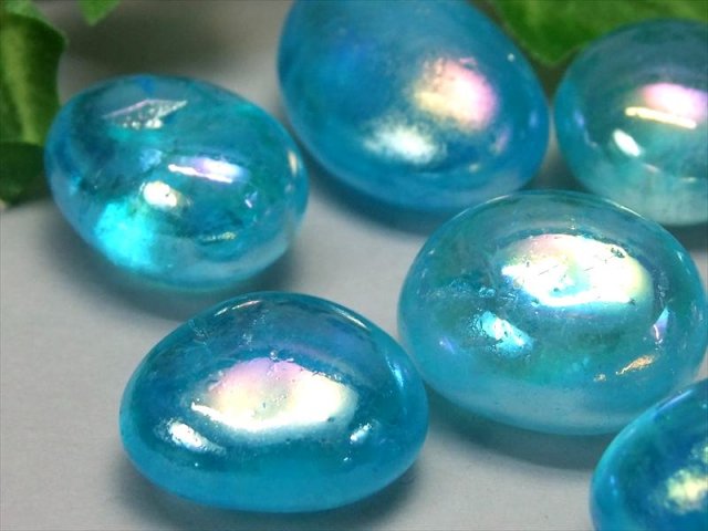 アクアオーラ 天然水晶 タンブル 約100g入り 1セット 約8個前後入り