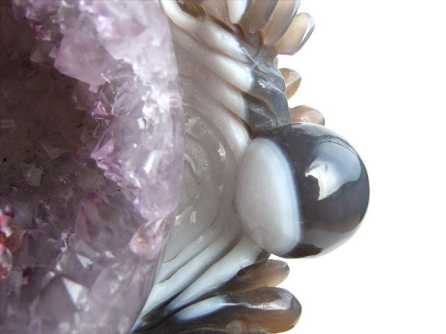 至高の龍神彫刻 笑口瑪瑙 玉持ち龍神 龍彫刻置物 重さ11636g 高さ320mm