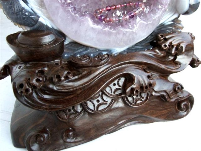 至高の龍神彫刻 笑口瑪瑙 玉持ち龍神 龍彫刻置物 重さ11636g 高さ320mm