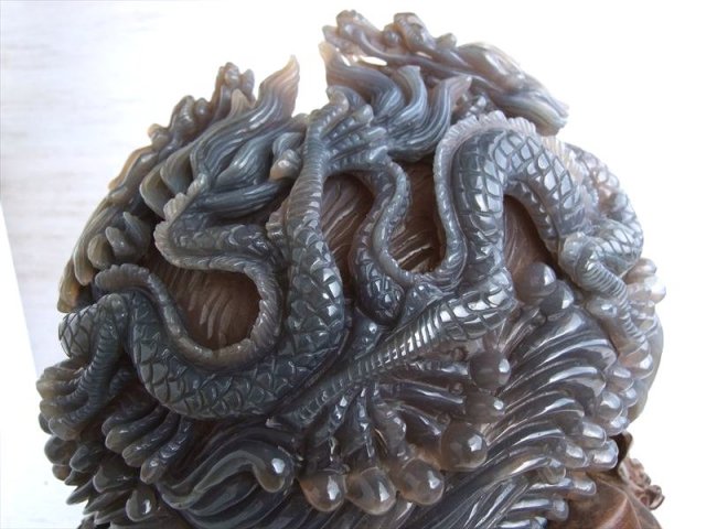 至高の龍神彫刻 笑口瑪瑙 玉持ち龍神 龍彫刻置物 重さ11636g 高さ320mm 至高の龍神彫刻 笑口瑪瑙 玉持ち龍神 龍彫刻置物 重さ11636g 高さ320mm