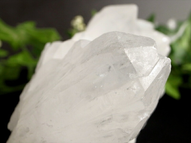 キラキラ乳白色 3A 四川 水晶 クラスター 幅約112mm 重さ342g 超人