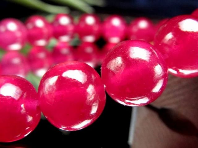 格別品質 最高級グレード 大珠 宝石質 ルビー 紅玉 ブレスレット 9.5mm