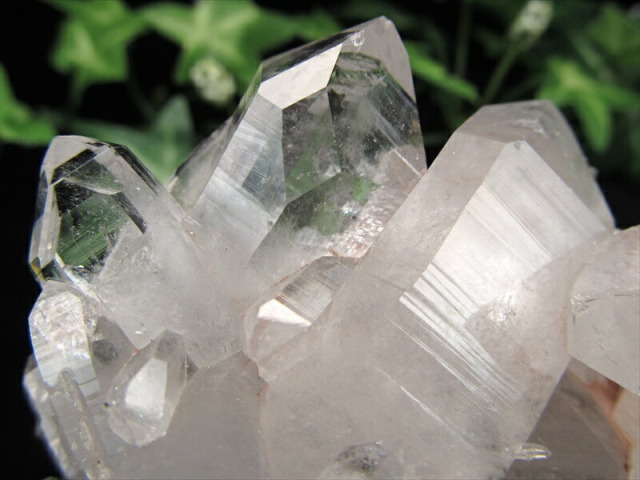 幻の逸品 希少 ほんのりピンク 抜群の透明度 ピンク レムリアン 水晶 クラスター 最大幅 約89mm 重さ 127g