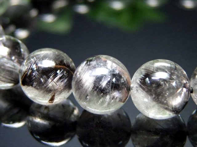 店頭展示中 たっぷりプラチナルチル 4A プラチナルチル クォーツ ブレスレット 8.5mm-9.5mm×21珠 1点物 ブラジル産 bl- パワーストーン 天然石