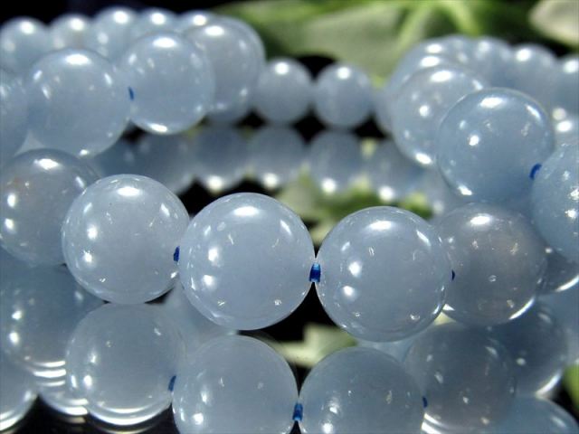 天使を呼び寄せる石 エンジェライト ブレスレット 8.5mm-9mm×22珠前後