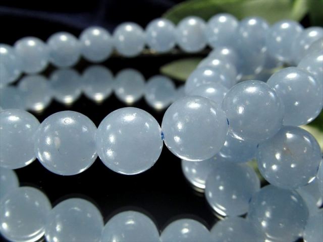 天使を呼び寄せる石 エンジェライト ブレスレット 8.5mm-9mm×22珠前後