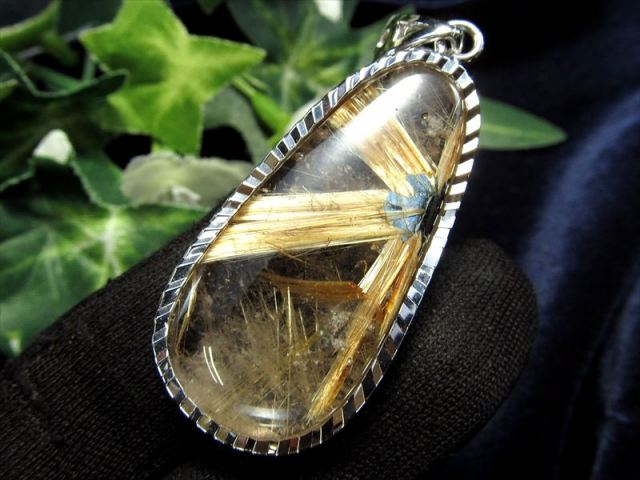 希少な太陽放射タイプ S級 ヘマタイト入り タイチン ゴールドルチル