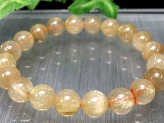 束状タイチン針多め 4A タイチン ゴールドルチル ブレスレット 10mm×20