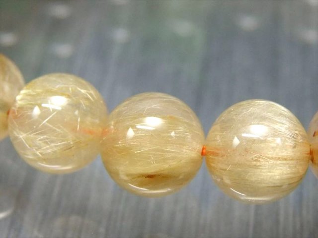 束状タイチン針多め 4A タイチン ゴールドルチル ブレスレット 10mm×20