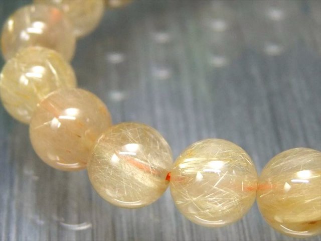 束状タイチン針多め 4A タイチン ゴールドルチル ブレスレット 10mm×20