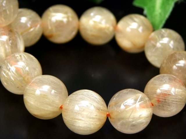 束状タイチン針多め 4A タイチン ゴールドルチル ブレスレット 10mm×20