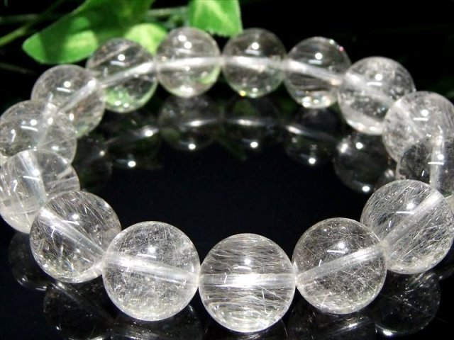 ほぼ純白 3A 超透明 ホワイトシルバールチルクォーツ ブレスレット