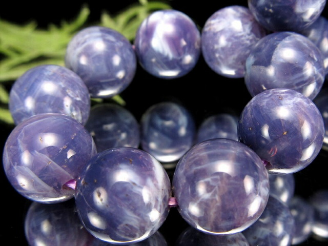 ラベンダーカラー マーブルスコロライト ブレスレット 10.5mm-11mm×19